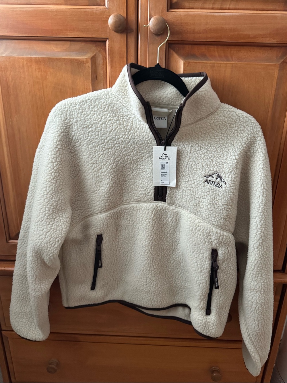 Aritzia Polartec Thermal Pro Highlands Mockneck - Mullein/Rch Mca Brn